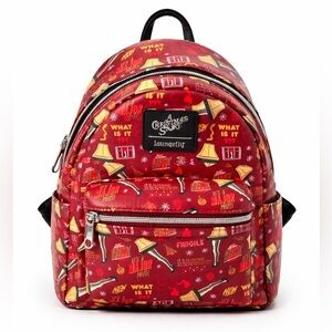 Loungefly A Christmas Story Leg Lamp Mini Backpack Red Holiday Movie Bag